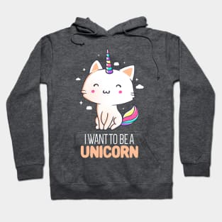 I Want To Be A Unicorn Funny Cute Gift Hoodie